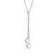 Tuscany Silver Women's Sterling Silver Double Heart and Chain of Pendant on Curb Chain of 46 cm/18 inch