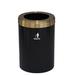 Glaro, Inc. Trash Can Stainless Steel in Black/Yellow | 30 H x 20 W x 20 D in | Wayfair W2042BK-BE-W2