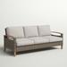 Three Posts™ Courson 74" Wide Outdoor Teak Patio Sofa w/ Cushions Wood/All | 31 H x 74 W x 36 D in | Wayfair F837012D694940789CDA22A714946ABF