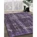 Indigo 108 x 84 x 0.35 in Indoor Area Rug - Williston Forge Hubbert Oriental Purple Area Rug Polyester/Wool | 108 H x 84 W x 0.35 D in | Wayfair
