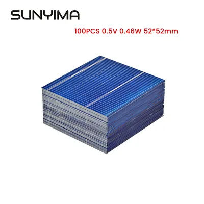 StalYIMA-Panneau Solaire Portable 100 V 0.5 W 52x52mm Système DIY pour Batterie Chargeurs de