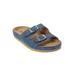 Wide Width Women's The Maxi Slip On Footbed Sandal by Comfortview in Navy (Size 11 W)