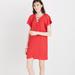 Madewell Dresses | Madewell Red Lace-Up Flutter Casual Dress Sz Small | Color: Red | Size: S