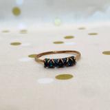 Madewell Jewelry | Brass And Topaz Ring | Color: Blue | Size: 8