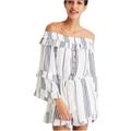 American Eagle Outfitters Pants & Jumpsuits | American Eagle Striped Ruffle Romper | Color: Blue/White | Size: L