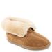 Minnetonka Sheepskin Ankle Boot - Womens 9 Tan Slipper W