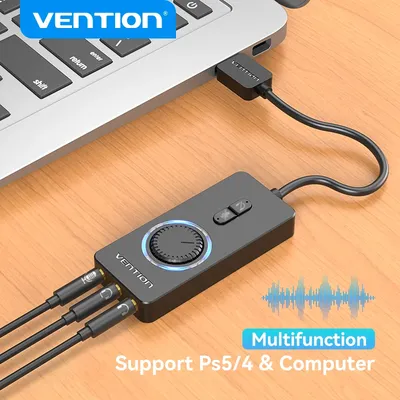 Vention – carte son externe USB vers 3.5mm adaptateur Audio USB vers écouteurs Microphone pour