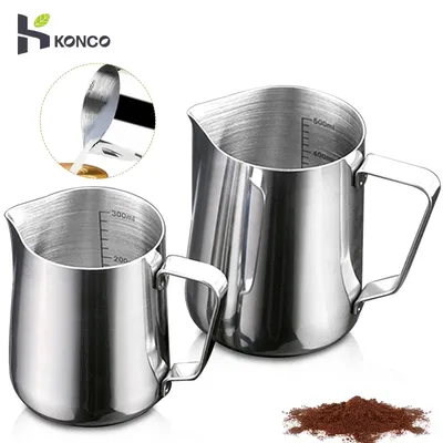 KONCO – expresso à échelle intérieure pichet à mousse pour café et lait en acier inoxydable pour