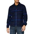 G-STAR RAW Men's Xpo Overshirt Cotton Lightweight Jacket, Sartho Blue Harry Check C548-c021, XL