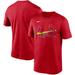Men's Nike Red St. Louis Cardinals Wordmark Legend Performance T-Shirt