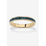 Women's Yellow Gold Plated Simulated Birthstone Eternity Ring by PalmBeach Jewelry in September (Size 9)