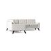 White Reclining Sectional - Poshbin Amber 96" Wide Cotton Corner Sectional | 34 H x 96 W x 96 D in | Wayfair 1046-KLEWHI-RED-MED-LHF