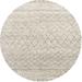 White 60 x 60 x 0.35 in Indoor Area Rug - Millwood Pines Bourbeau Geometric Beige Area Rug Polyester/Wool | 60 H x 60 W x 0.35 D in | Wayfair