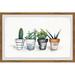 Union Rustic 'Fashion Pots' by Marmont Hill - Picture Frame Painting Print on Paper in Black/Green/Orange | 20 H x 30 W x 1.5 D in | Wayfair