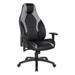 Inbox Zero Commander Gaming Chair Faux Leather/Mesh in Black/Gray | 49.5 H x 28.5 W x 26.25 D in | Wayfair 99FF22757BF84419AF69953F89F4BC76