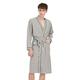 Unifizz Men Bathrobe Waffle Dressing Gown Lightweight Nightgown Pyjama Lounge Wear for Spa Hotel Sleepwear