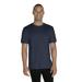 Jerzees 88MR Snow Heather Jersey T-Shirt in Navy Blue size Small | Cotton/Polyester Blend 88M