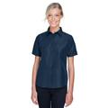 Harriton M580W Women's Key West Short-Sleeve Performance Staff Shirt in Navy Blue size XS | Polyester