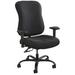 400 Lbs. Capacity Big & Tall Black Fabric Multi-Function Task Chair w/Armrests