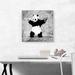 ARTCANVAS Panda w/ Guns by Banksy - Wrapped Canvas Painting Print Canvas in Black/Gray/White | 18" H x 18" W x 1.5" D | Wayfair BANKSY4-1L-18x18