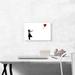 ARTCANVAS Girl w/ Balloon (White Background Rectangle) by Banksy - Wrapped Canvas Painting Print Canvas in Black/Red/White | 1.5 D in | Wayfair