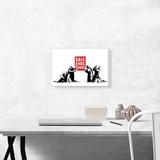 ARTCANVAS Sale Ends Today by Banksy - Wrapped Canvas Graphic Art Print Canvas in Black/Gray/Red | 12 H x 18 W x 1.5 D in | Wayfair