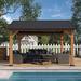 EAGLE PEAK Permanent Wood Gazebo 13 Ft. W x 11 Ft. D Cedar Patio Gazebo Wood/Hardtop/Cedar in Black | 120.4 H x 157.5 W x 136.2 D in | Wayfair