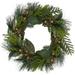 Northlight Seasonal Leaves Berry & Cedar Artificial Christmas Wreath - 20-Inch Unlit Most Realistic Faux in Green | 20 H x 20 W x 5 D in | Wayfair