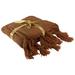 Northlight Seasonal Golden Ochre Knit Throw Blanket w/ Tassels 50" x 60" Cotton blend in Brown | 60 H x 50 W in | Wayfair NORTHLIGHT HM87808