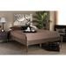 Rosalind Wheeler Cookermain Platform Bed Wood in Gray | 14.92 H x 57.09 W x 80.31 D in | Wayfair F9A9D5DA74934F18B2AC7FF96BCFCE28