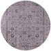 Gray/Indigo 84 x 84 x 0.35 in Indoor Area Rug - One Allium Way® Oriental Gray/Purple Area Rug Polyester/Wool | 84 H x 84 W x 0.35 D in | Wayfair