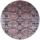 Black/Gray 60 x 60 x 0.35 in Indoor Area Rug - Bungalow Rose Oriental Black/Pink/Gray Area Rug Polyester/Wool | 60 H x 60 W x 0.35 D in | Wayfair