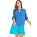 Plus Size Women's Button-Front Swim Cover Up by Swim 365 in Dip Dye (Size 30/32) Swimsuit Cover Up