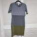 Lularoe Dresses | Lularoe | S Julia Tri Color Body Con Dress : Small New | Color: Gray/Green | Size: 6