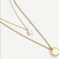 J. Crew Jewelry | Lovely Layered Freshwater Glass Pearl Necklace New | Color: Gold/White | Size: Os