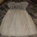 Disney Dresses | Disney Tulle Babydoll Dream Dress Pearl Bling Medium | Color: Gray/Silver | Size: Mg