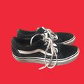 Vans Shoes | Gently Used Black Suede Lace Up Skater Shoes | Color: Black | Size: 5.5b