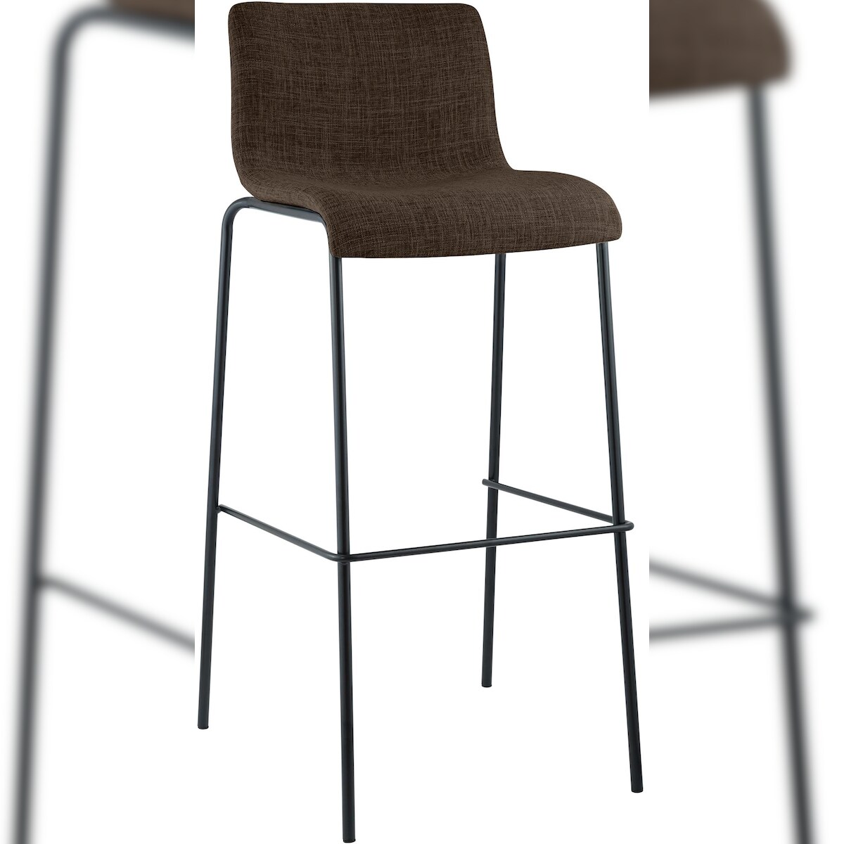 CLP Barhocker Hover Stoff Vierfußgestell braun/schwarz Image