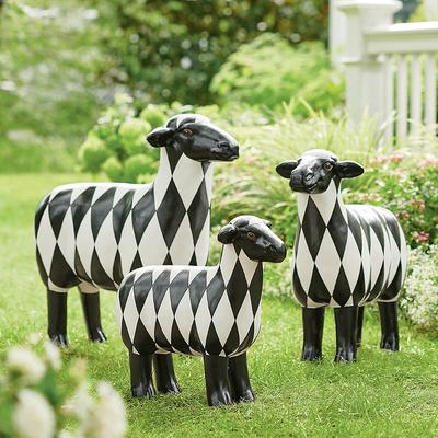 Harlequin Sheep Garden Statues - Medium - Grandin Road