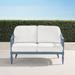 Avery Loveseat with Cushions in Moonlight Blue Finish - Sailcloth Seagull - Frontgate