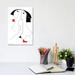 East Urban Home Univisie w/ Red Accent by Hildegarde Handsaeme - Print Canvas in Black/Red/White | 12 H x 8 W x 0.75 D in | Wayfair