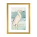 East Urban Home Heron on Seaglass II by Lanie Loreth - Painting Print Paper in Blue/Green/White | 24 H x 16 W in | Wayfair