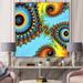 East Urban Home Fractal Portal Magic IV - Graphic Art Print on Canvas Canvas, Wood in Blue/Yellow | 30 H x 30 W x 1 D in | Wayfair