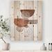 East Urban Home Minimal Compositions Of Abstract Faces IV - Unframed Painting Print on Wood in Brown/White | 20 H x 12 W x 1 D in | Wayfair