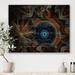 East Urban Home Fractal Portal Magic X - Unframed Graphic Art Print on Wood in Blue/Brown | 12 H x 20 W x 1 D in | Wayfair