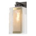 Hubbardton Forge Polaris Outdoor Armed Sconce Aluminum in Gray/Yellow | 16.4 H x 6.4 W x 9.1 D in | Wayfair 304854-SKT-78-70-ZM0707