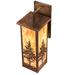Meyda Lighting Tamarack 1 - Light Dimmable Vintage Copper Flush Mounted Sconce Metal in Brown/White | 28.5 H x 10 W x 12 D in | Wayfair 190093