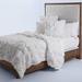 Michael Amini Savanna Comforter Set Polyester/Polyfill/Cotton in White | King Comforter + 5 Shams | Wayfair BCS-KS06-SAVNA-WHT