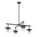 Hubbardton Forge Mason 4 - Light Outdoor Chandelier Glass in Gray | 11.3 H x 33.9 W x 33.9 D in | Wayfair 364212-SKT-MULT-20-ZM0435