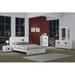 Orren Ellis Hailee Platform Solid Wood 4 Piece Bedroom Set Metal in White | Queen | Wayfair 267DF9D34A1947A38037D45C88E7F254